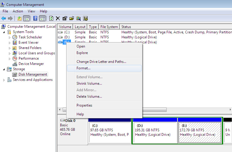 Windows ne peut pas pu effectuer le formatage