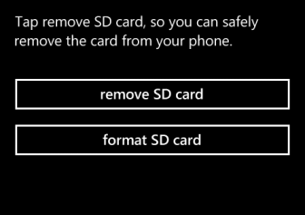 Formater la carte mémoire sur Windows Phone2