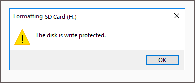 Supprimer Écrivez Protection sur SD Carte