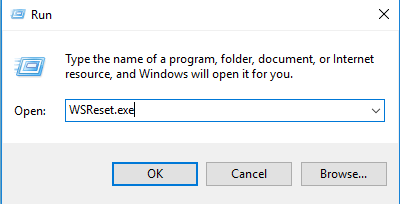 effacer le cache du Windows Store avec WSReset.exe