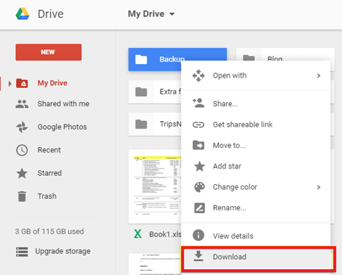 google-drive download