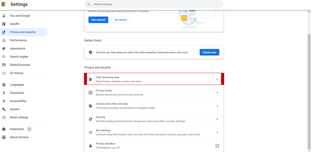 Effacer les données de navigation