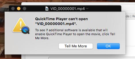 QuickTime Player Ne peut Pas Ouvrir MP4