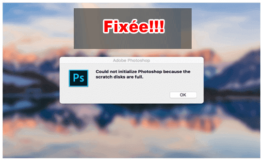 Photoshop car les disques de travail sont pleins