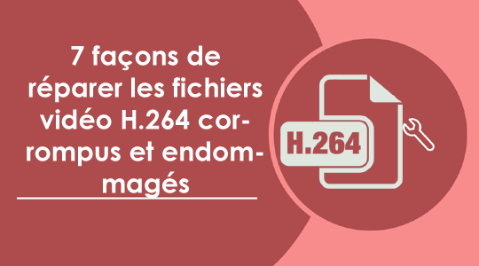 réparer les fichiers vidéo H.264 corrompus et endommagés