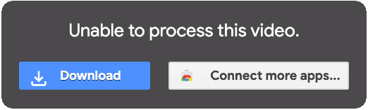 Google Drive Vidéo Toujours En traitement Erreur