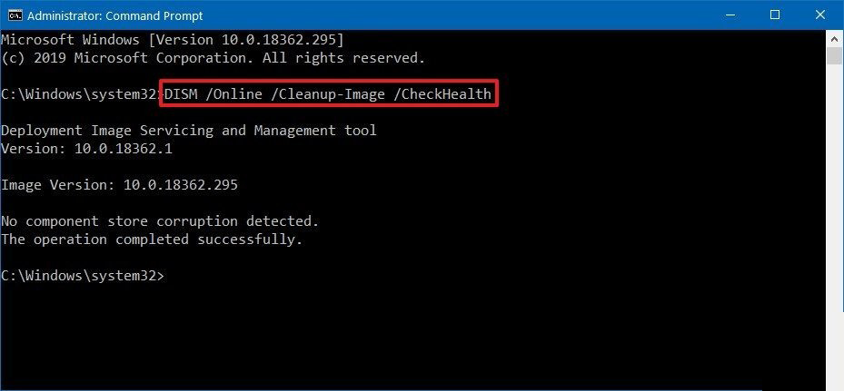 DISM /Online /Cleanup-Image /RestoreHealth