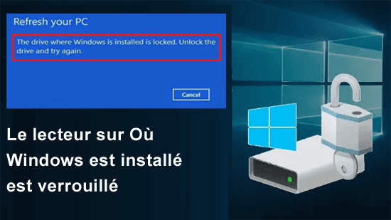 Le lecteur sur Où Windows est installé est verrouillé