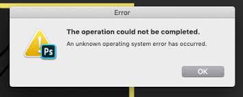 l'erreur Photoshop the Operation Could Not Be Completed