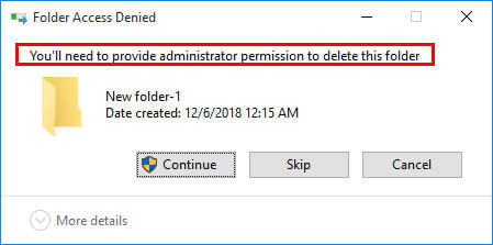 Obtenez les autorisations de l'explorateur Windows