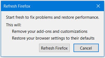 Redémarrer pour mettre à jour Firefox 
